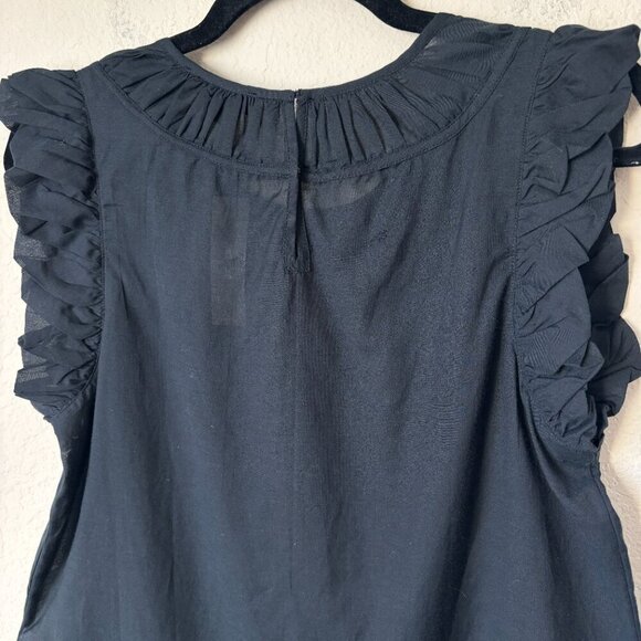 J. Crew Gathered Ruffle-sleeve Top in Cotton-blend Voile NEW 2024 - Picture 10 of 11